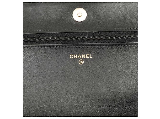 Chanel Boy Chain Wallet aus Lammleder Schwarz - Ansicht 8