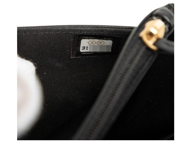 Chanel Boy Chain Wallet aus Lammleder Schwarz - Ansicht 9