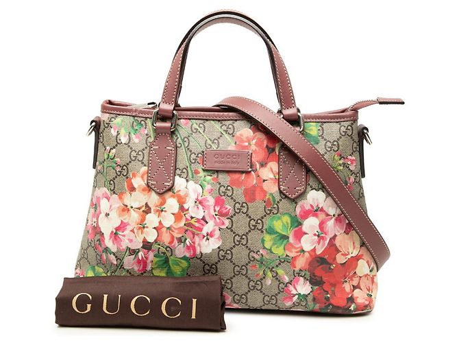 Borsa a tracolla Gucci GG Blooms Beige Pink - vista 7
