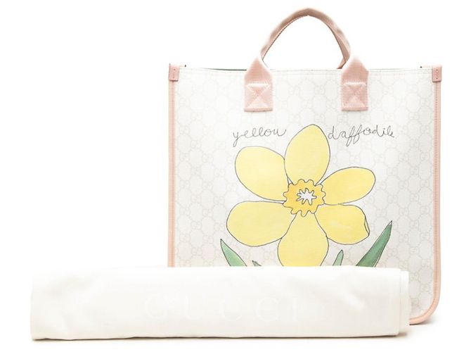 Bolso tote Gucci GG Supreme para niños Blanco Multicolor - vista 7