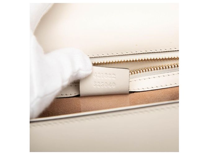 Borsa a mano Gucci Sherry Line Sylvie Bianco - vista 6