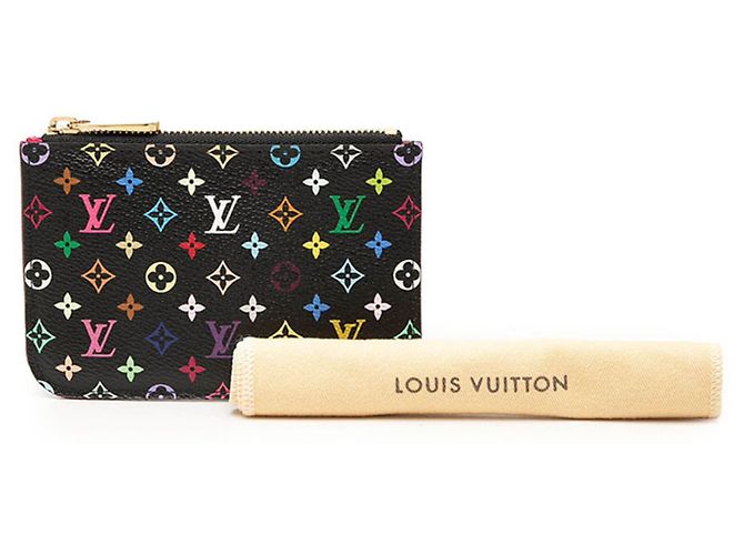 Louis Vuitton Monogram Multicolor Scheckhefthalter Schwarz - Ansicht 7