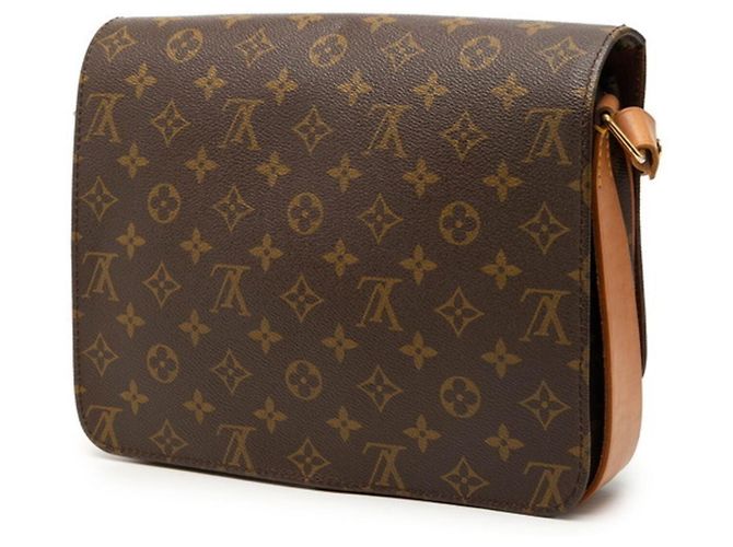 Borsa a tracolla Louis Vuitton Monogram Cartouchiere GM Marrone - vista 2