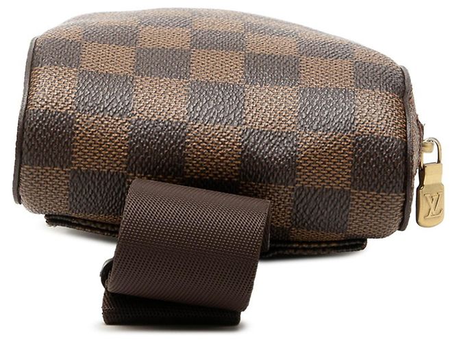 Borsa a tracolla Louis Vuitton Damier Geronimos Marrone - vista 3