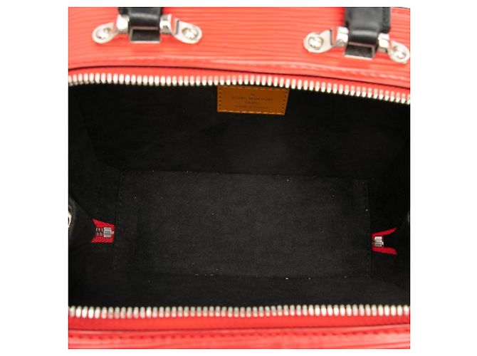 Borsa a mano Louis Vuitton Epi Valisette BB Nero Rosso - vista 4