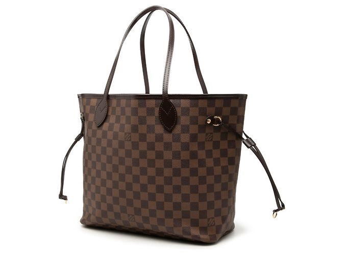 Borsa Tote Louis Vuitton Damier Neverfull MM Marrone - vista 2