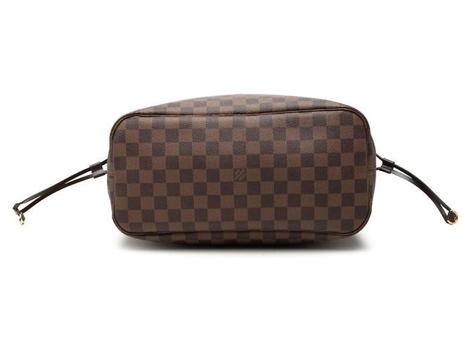 Borsa Tote Louis Vuitton Damier Neverfull MM Marrone - vista 3