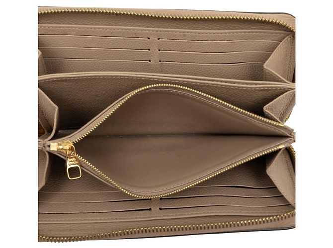 Cartera Larga Louis Vuitton Monogram Empreinte Beige Gris - vista 4