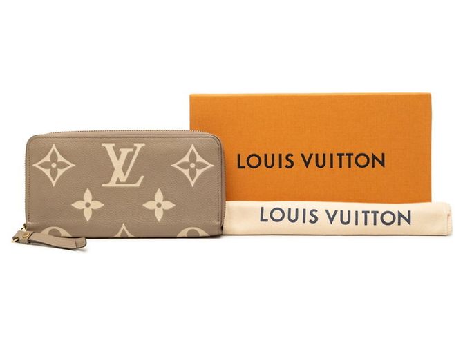 Cartera Larga Louis Vuitton Monogram Empreinte Beige Gris - vista 6