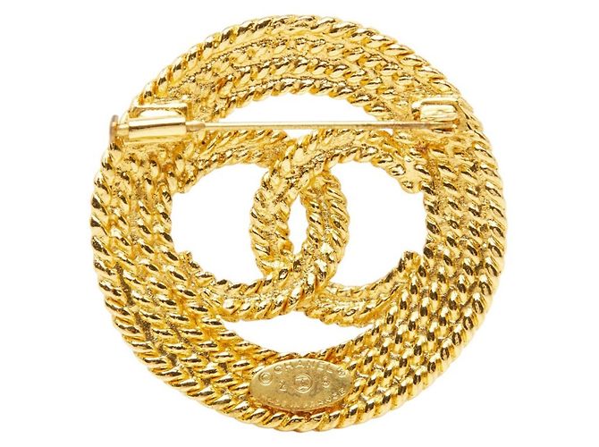 Spilla Chanel Vintage Coco Mark D'oro - vista 2