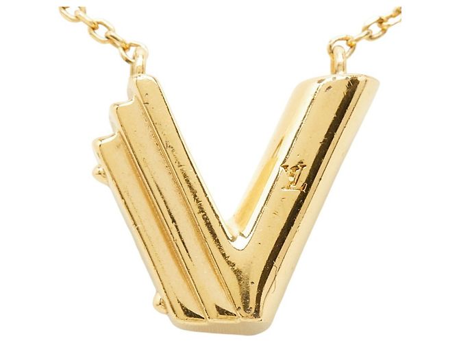 Collana Louis Vuitton LV&ME Initial V D'oro - vista 2