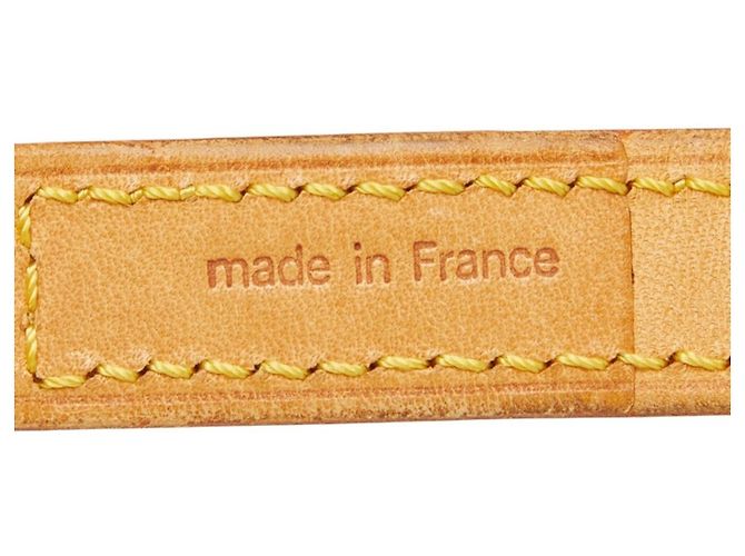 Tracolla in pelle beige e oro Louis Vuitton D'oro - vista 6