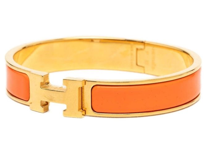 Hermès Bracciale Hermes Click H GM in smalto D'oro - vista 2
