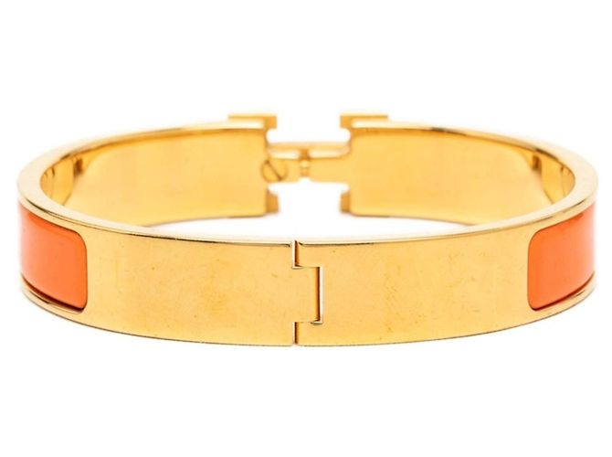 Hermès Bracciale Hermes Click H GM in smalto D'oro - vista 3