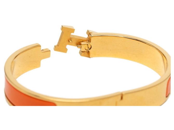 Hermès Bracciale Hermes Click H GM in smalto D'oro - vista 4