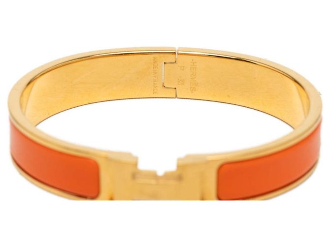 Hermès Bracciale Hermes Click H GM in smalto D'oro - vista 5
