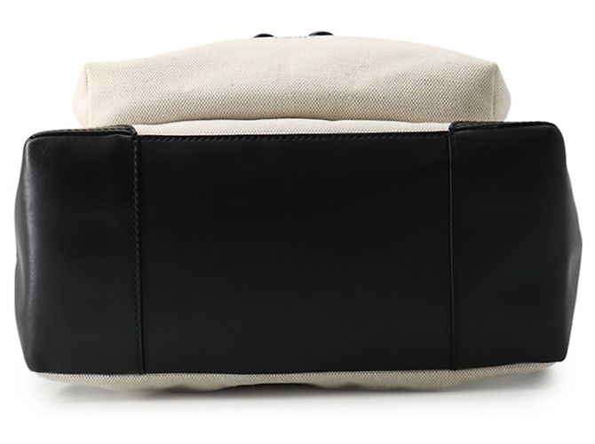 Zaino/Borsa Balenciaga in tela e pelle beige e nero - vista 3