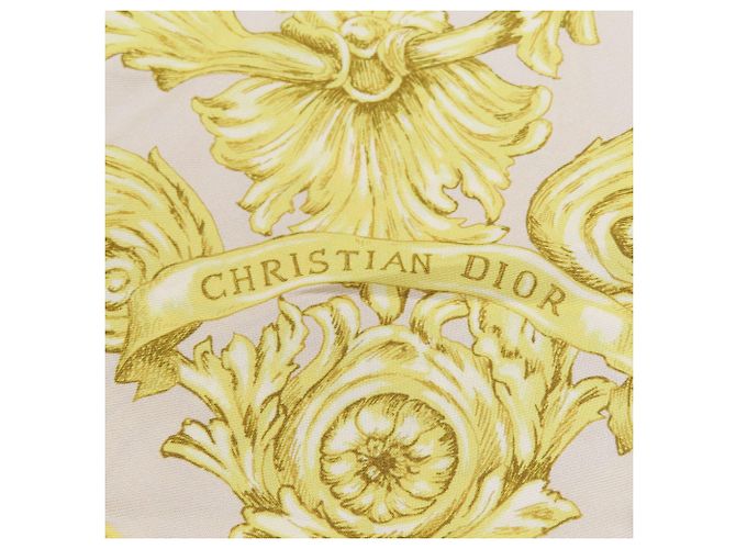 Sciarpa in seta Christian Dior Versailles Palace Limited Edition Giallo - vista 4