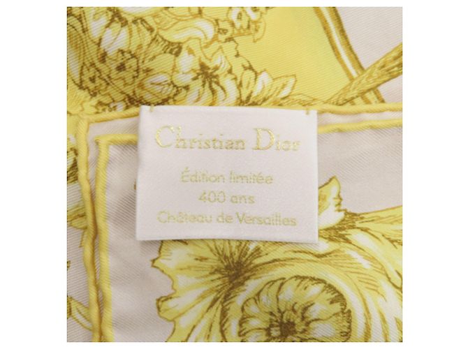 Sciarpa in seta Christian Dior Versailles Palace Limited Edition Giallo - vista 5