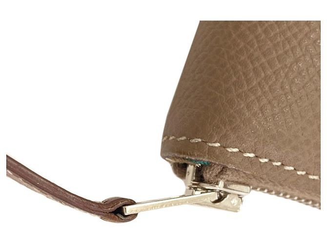 Hermès Hermes Etoupe Gray Bi-fold Geldbörse Taupe - Ansicht 11