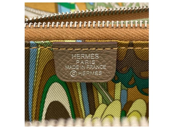 Hermès Hermes Etoupe Gray Bi-fold Geldbörse Taupe - Ansicht 6
