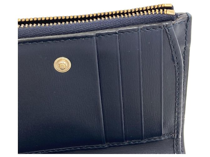 Portafoglio bi-fold Gucci in canvas Navy Blu navy - vista 8