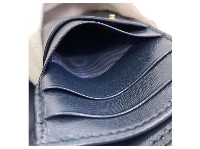 Portafoglio bi-fold Gucci in canvas Navy Blu navy - vista 9