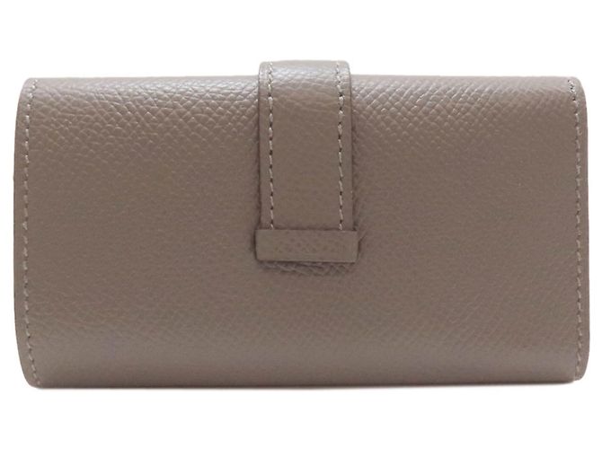 Hermès Hermes Bearn Schlüsseletui aus grauem Epsom-Leder Braun - Ansicht 2