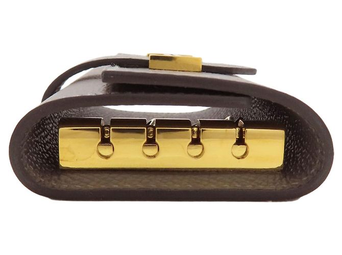 Hermès Hermes Bearn Schlüsseletui aus grauem Epsom-Leder Braun - Ansicht 3