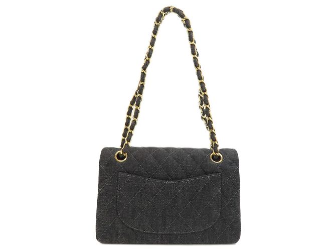 Borsa a tracolla Chanel Matelassé Double Flap Nero - vista 2