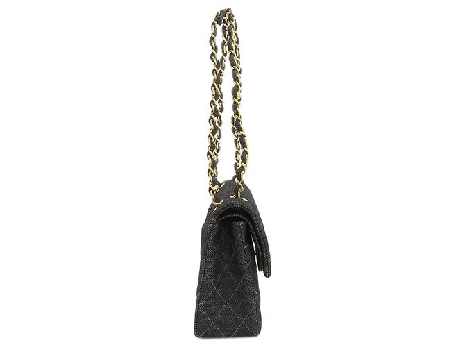 Borsa a tracolla Chanel Matelassé Double Flap Nero - vista 3