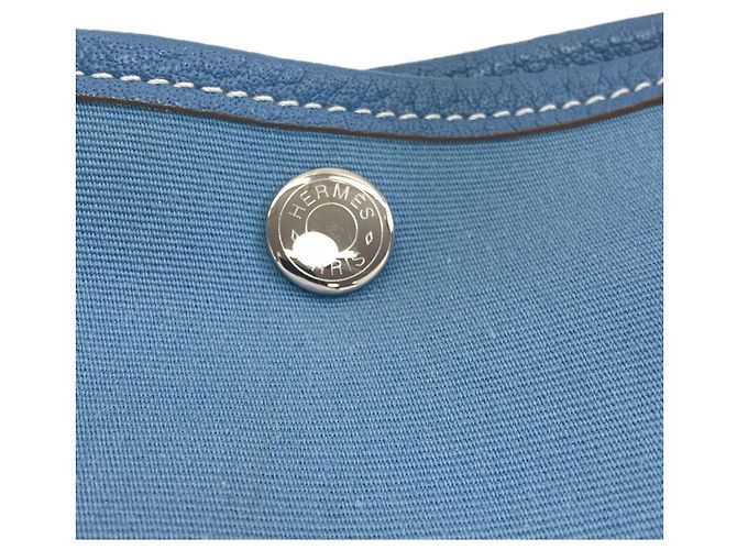 Hermès Hermes Garden Party TPM Handtasche Blau - Ansicht 12