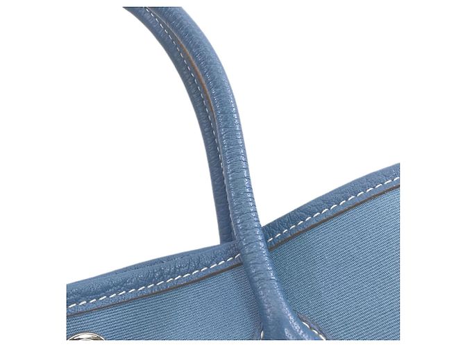 Hermès Hermes Garden Party TPM Handtasche Blau - Ansicht 14