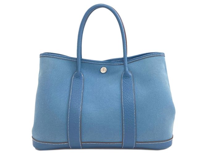 Hermès Hermes Garden Party TPM Handtasche Blau - Ansicht 2