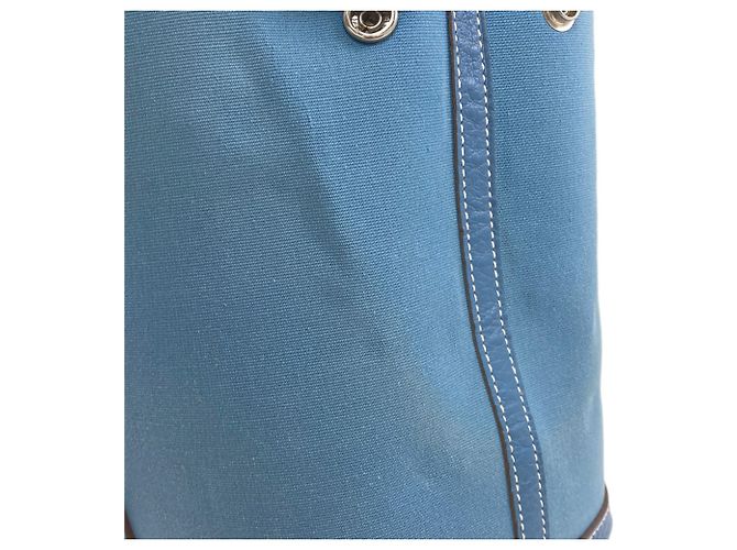 Hermès Hermes Garden Party TPM Handtasche Blau - Ansicht 9