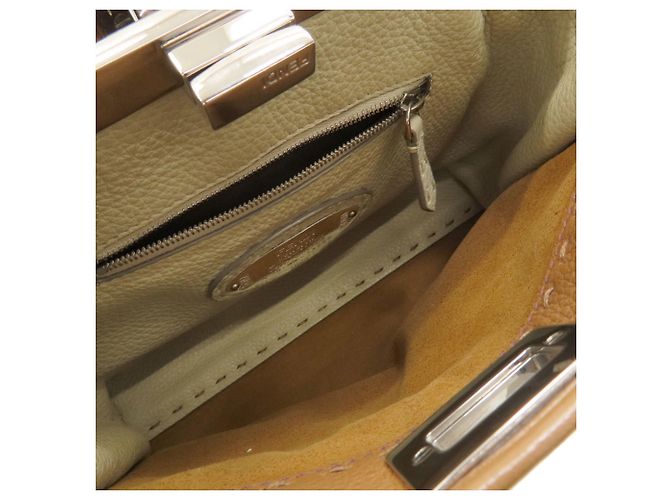 Borsa 2-Way Fendi Peekaboo Mini Selleria Marrone - vista 5