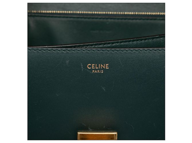 Céline Celine Classic Box Medium Crossbody Shoulder Bag Verde - vista 7