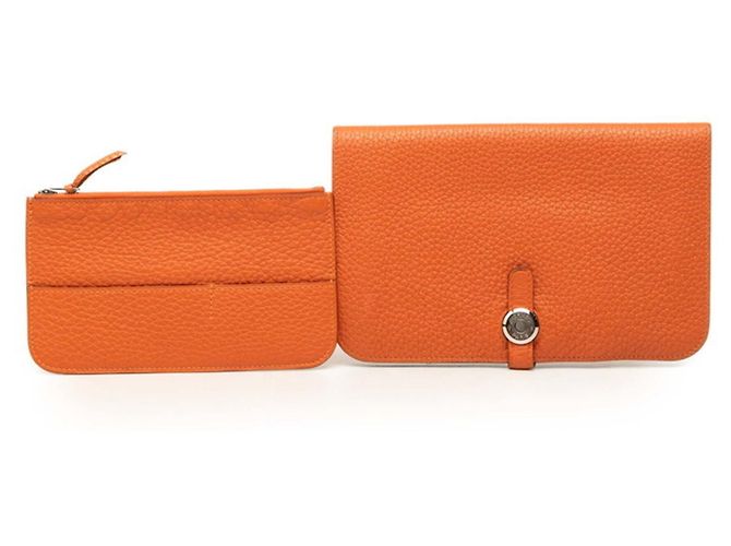 Hermès Hermes Dogon Duo Langbeutel Orange - Ansicht 9