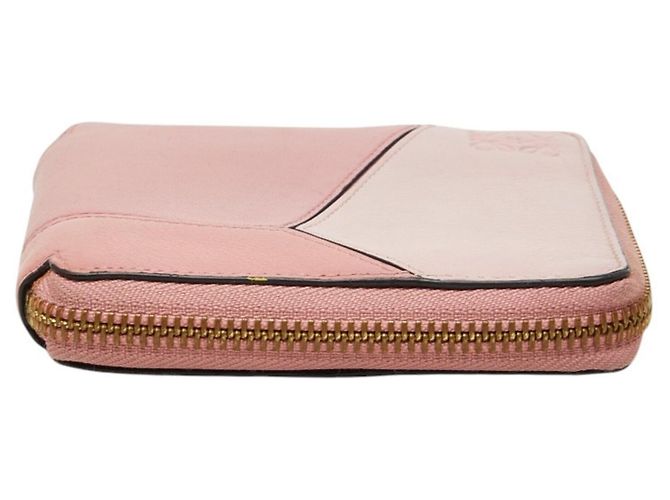 Cartera bi-fold con cremallera redonda Loewe Anagram Puzzle Rosa - vista 3
