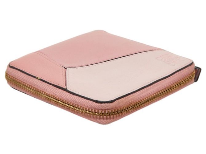 Cartera bi-fold con cremallera redonda Loewe Anagram Puzzle Rosa - vista 4