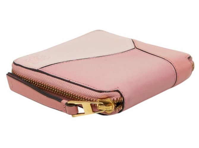 Cartera bi-fold con cremallera redonda Loewe Anagram Puzzle Rosa - vista 5