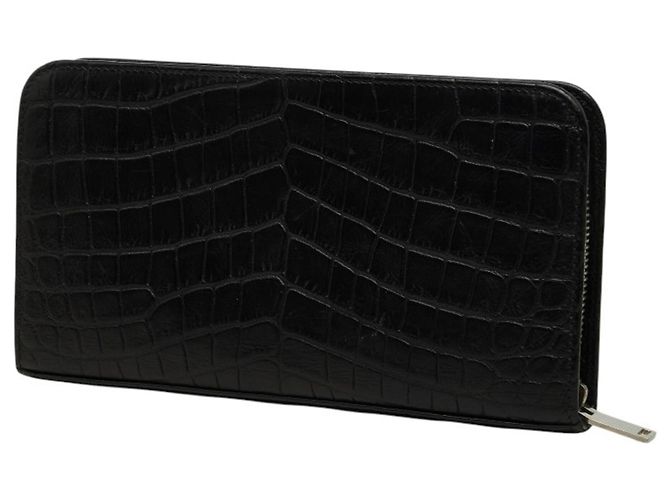 Saint Laurent Langbeutel mit geprägtem Logo Schwarz - Ansicht 2