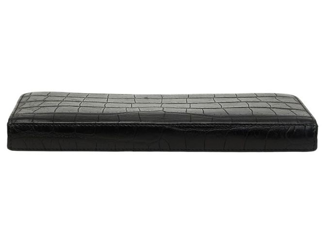 Saint Laurent Langbeutel mit geprägtem Logo Schwarz - Ansicht 3