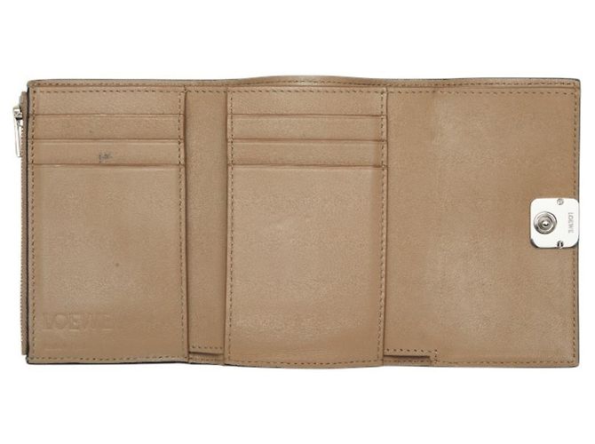 Loewe Anagram Vertical Small Tri-fold Geldbörse Beige - Ansicht 6