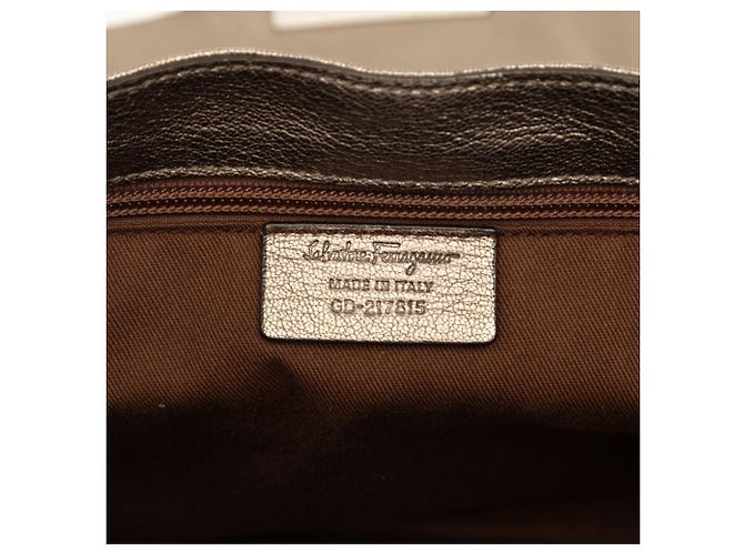 Borsa Salvatore Ferragamo Gancini D'oro - vista 6