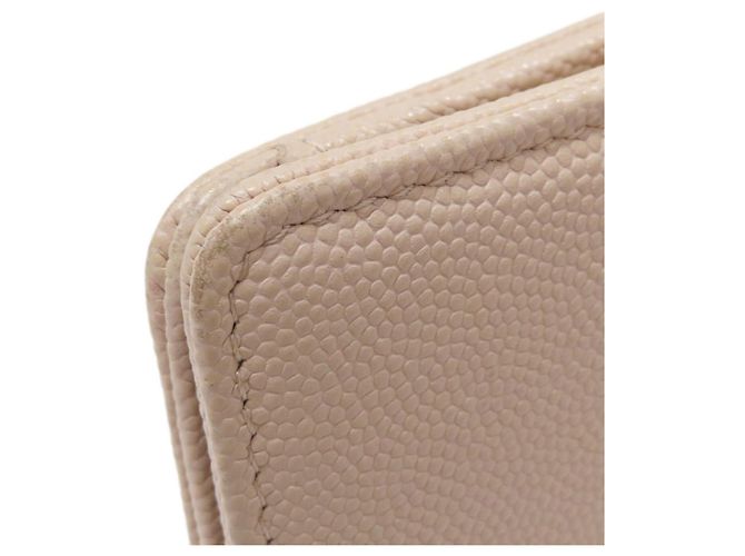 Chanel Coco Mark Gold Hardware Langbeutel Beige - Ansicht 16