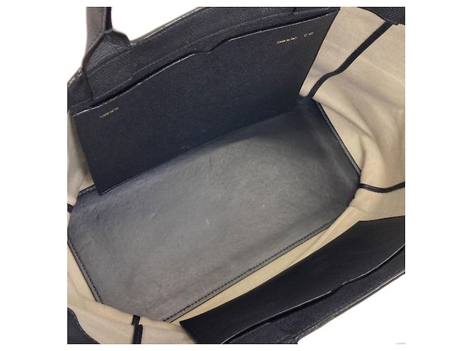 Valextra gestreifter Canvas Tote Bag Weiß Marineblau - Ansicht 5
