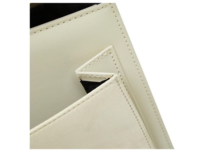 Borsa a mano in pelle bianca Saint Laurent Bianco - vista 12