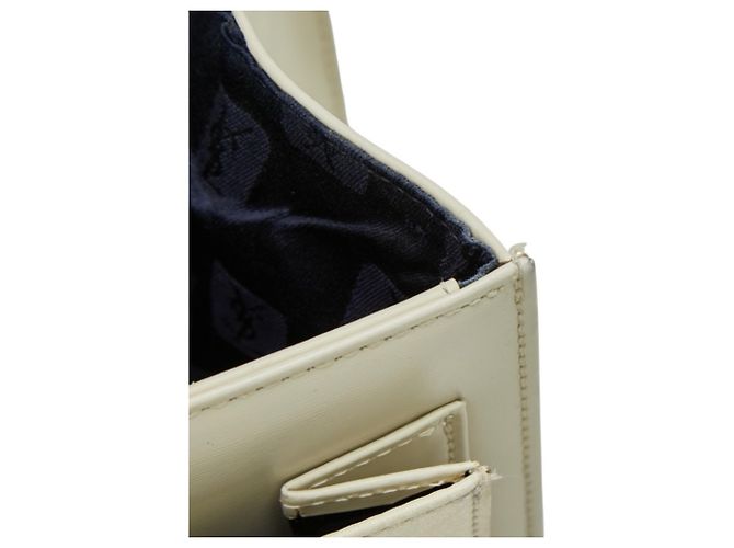 Borsa a mano in pelle bianca Saint Laurent Bianco - vista 13
