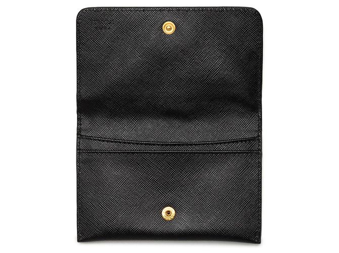 Tarjetero Prada de piel Saffiano negra Negro - vista 4